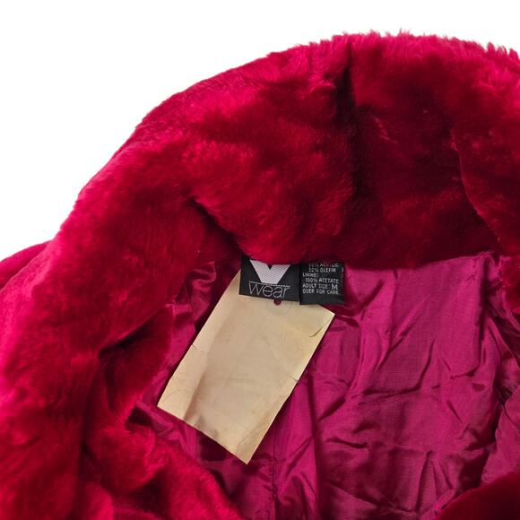 Vintage Virginia Slims Wear Adult Size Medium Jacket Red Button Up - Picture 5 of 5